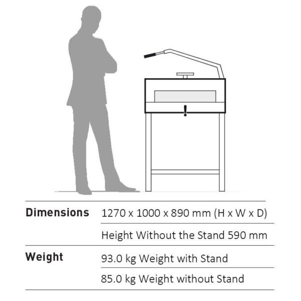 Official Dimensions of Ideal 4705 Guillotine