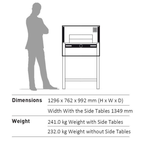 Official Dimensions of the Ideal 4860 Guillotine